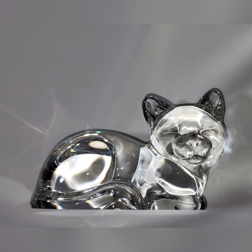 Vintage Princess House Crystal Treasures Pets Collection 24% Lead Crystal Kitty